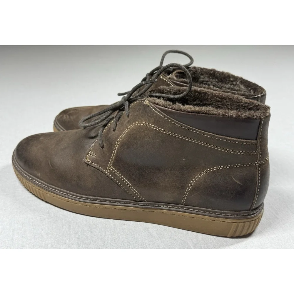 Johnston &‎ Murphy Chukka Boots Sz 10 Brown Leather Shearling Preppy Old Money